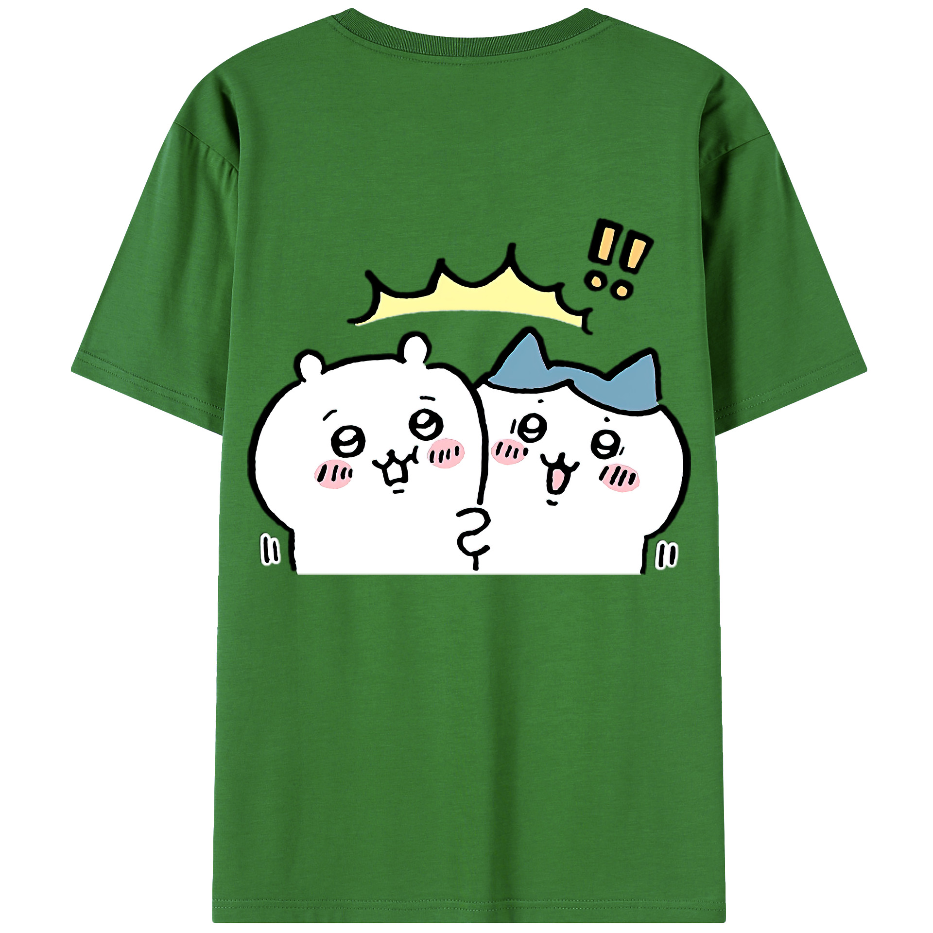 （画像用） ちいかわ ハチワレ Chii-kawa hachiware レディース半袖Tシャツ(バックプリント)